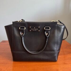 Kate Spade Black Tote with Winged Sides